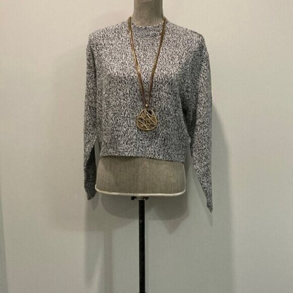 H&M Black Marbled Knit Crew Neck Sweater​​​​ - Picture 5 of 11